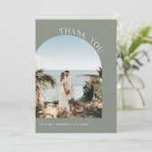 SAGE Green Bohemianの結婚写真サンキューカード 招待状 (スタンド正面)