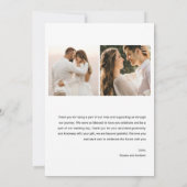 SAGE Green Bohemianの結婚写真サンキューカード 招待状 (裏面)