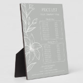 Sage Green Bohoモダンフローラ価格表 フォトプラーク (側面)