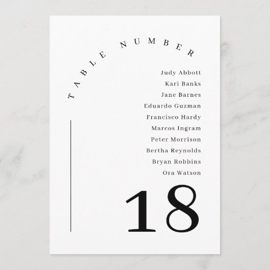 Sage Green Boho Archの結婚座席表 招待状 (裏面)