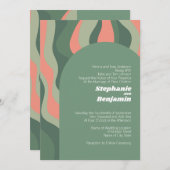 Sage Green Boho Arch – カーオーガニックブ結婚ズ 招待状 (正面/裏面)