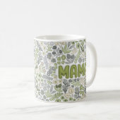 Sage Green Boho Mama Floral Pattern  コーヒーマグカップ (正面右)