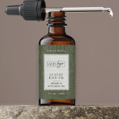 Sage Green Boho Pattern Logo 2OZ Dropper Bottle ラベル