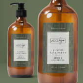 Sage Green Boho Pattern Waterproof Product Label フードラベル