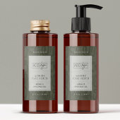 Sage Green Boho Pattern Waterproof Product Label フードラベル