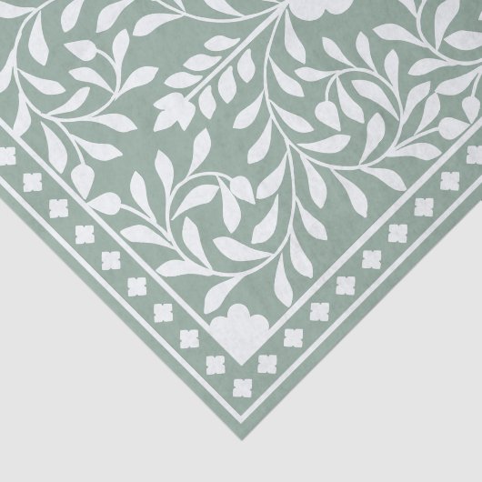 Sage Green Bone Inlay Decoupage Paper 薄葉紙 (詳細)
