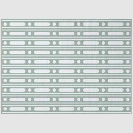 Sage Green Bone Inlay Dots Border Decoupage Paper 薄葉紙 (正面)