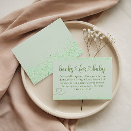 Sage Green Books for Baby Eucalyptus Heart エンクロージャーカード