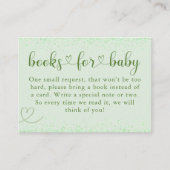 Sage Green Books for Baby Eucalyptus Heart エンクロージャーカード (正面)