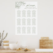 Sage Green Botanicalシーティンググラフポスター ポスター (キッチン)