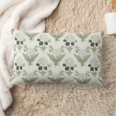 Sage Green Botanical  ランバークッション (ブランケット)