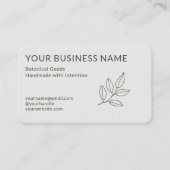 Sage Green Botanical 名刺 (正面)