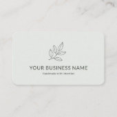 Sage Green Botanical 名刺 (裏面)