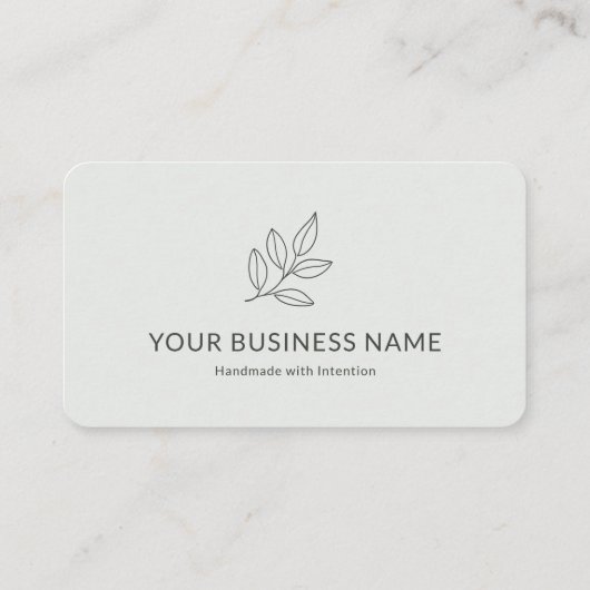 Sage Green Botanical 名刺 (裏面)