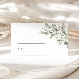 Sage Green Botanical Elegant Wedding Place Cards プレイスカード