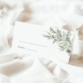 Sage Green Botanical Elegant Wedding Place Cards プレイスカード