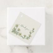 Sage Green Botanical Floral Wedding Thank You フェイバータグ (インサイチュ)