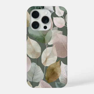 Sage Green Botanical Leaf  – Boho Neutral iPhone 15 Proケース
