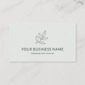 Sage Green Botanical Minimalist Small 名刺 (裏面)