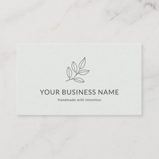 Sage Green Botanical Minimalist Small 名刺 (裏面)