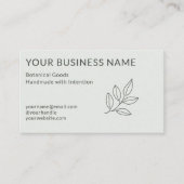 Sage Green Botanical Minimalist Small 名刺 (正面)