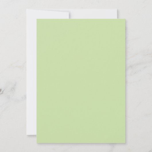 Sage Green Botanical Wedding Invitation 招待状 (裏面)