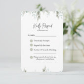 Sage Green Botanical Wedding RSVP CARD (スタンド正面)