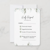 Sage Green Botanical Wedding RSVP CARD (正面)