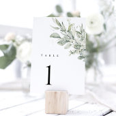 Sage Green Botanical Wedding Table Numbers テーブルナンバー