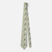 Sage Green Botanicals Groom Wedding Groomsmen  ネクタイ (正面)