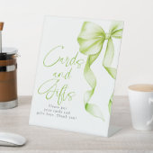 Sage Green Bow Cards and Gifts Bridal Shower 台座サイン (インサイチュ)