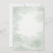 Sage Green Bow Floral First Holy Communion 招待状 (裏面)