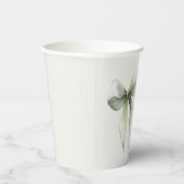 Sage Green Bow Gingham Baby Shower 紙コップ (右)