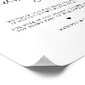 Sage Green Bow In Loving Memory Wedding Sign ポスター (角)