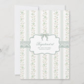 Sage Green Bow Love Shack Fiancé Bridal Shower 招待状 (裏面)