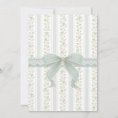 Sage Green Bow Quinceanera Mis Quince Birthday 招待状 (裏面)