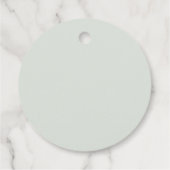 Sage Green Bow Watercolor Bridal Shower Thank You  フェイバータグ (裏面)