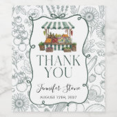 Sage Green Bridal Shower  ワインラベル (シングルラベル)