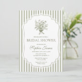 Sage Green Bridal Shower Invitation Template Boho 招待状 (スタンド正面)