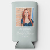 Sage Green Bridal Shower Photo スリム缶クーラー (正面)