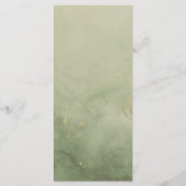 Sage Green & Burgundyフローラ結婚のメニュー メニュー (裏面)