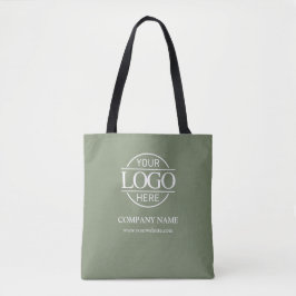 Sage Green Business Corporate Company Logo Promo トートバッグ