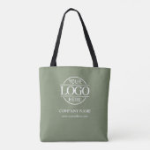 Sage Green Business Corporate Company Logo Promo トートバッグ (裏面)