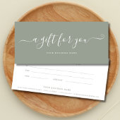 Sage Green Business Gift証明書エレガント