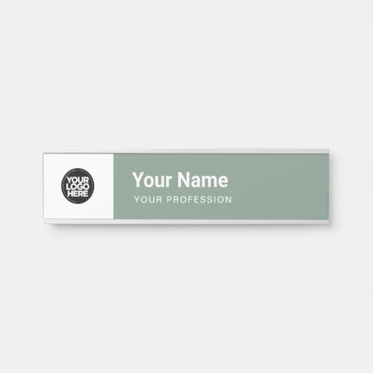 Sage Green Business Logoの名称職業 サインプレート (正面)