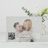  sage green calligraphy QR code Photo Wedding   セーブザデート (スタンド正面)