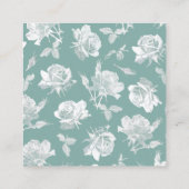 Sage Green Calligraphy QR Code Wedding エンクロージャーカード (裏面)