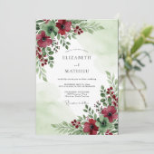 Sage Green Captivating Winter Wedding 招待状 (スタンド正面)