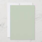Sage Green Capybara Baby Shower Invitation セーブザデート (裏面)