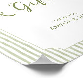 Sage Green Cards and Gifts Wedding Bridal Shower ポスター (角)